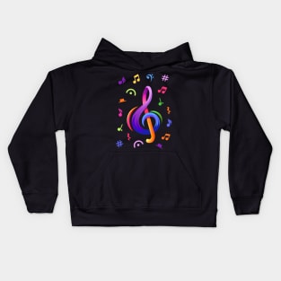 Music Notes Kids Hoodie